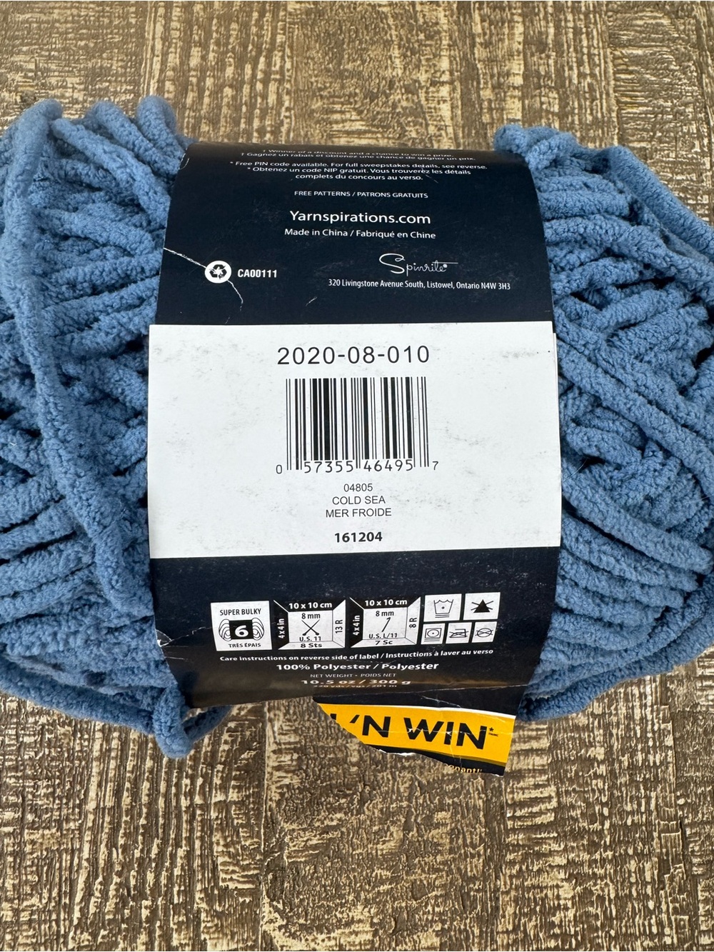 'Bernat Blabkey Yarn ‘Cold Sea' Blue